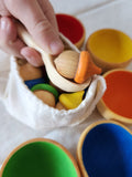 Acorn Sorting Game, Childrens' Montessori Learning Play