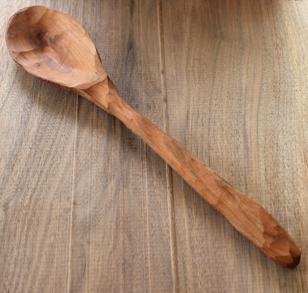 HAND CARVED BLACK WALNUT COOKING SPOON – Ellei Home
