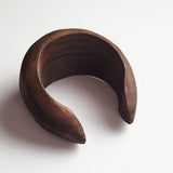 Handcarved Wooden Cuff Bracelet Open End Unisex Bangle 5 Year Anniversary Gift