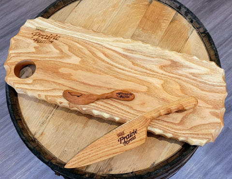Corporate / Closing Gift Set - "Charcuterie" - Board + Utensil Custom Engraved Personalized Set