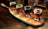 Wooden beer flight artisan handcarved