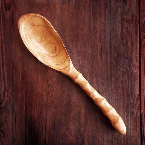 Wood Cherry Spoon Handmade Carved Spoon Spatula Wood Wax – Wild Cherry Spoon  Co.