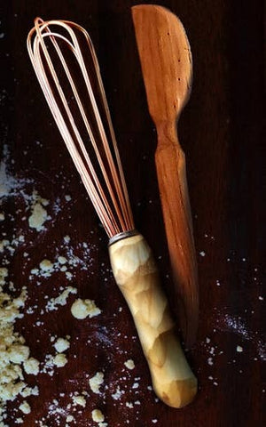 Copper Whisk w/Wood Handle